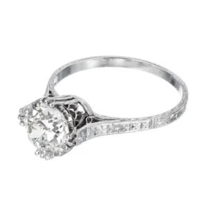 EGL Certified 1.85 Diamond Platinum Engagement Ring