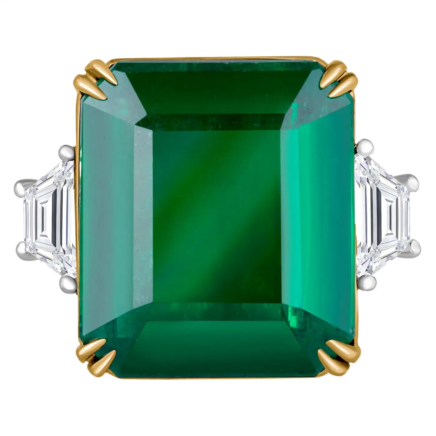Emilio Jewellery Certified Vivid Green 17.08 Carat Emerald Diamond Ring - Image 3