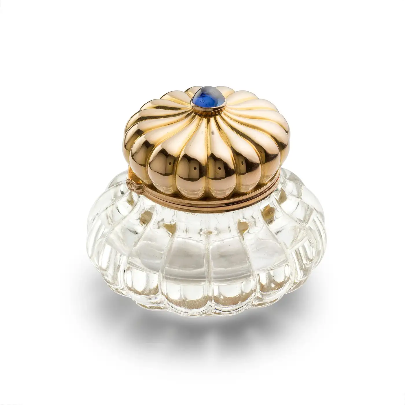 Faberge Rock Crystal Gold Inkwell - Image 2