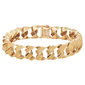 Gold Ribbon Curb Link Bracelet For Sale – Tiffany & Co.
