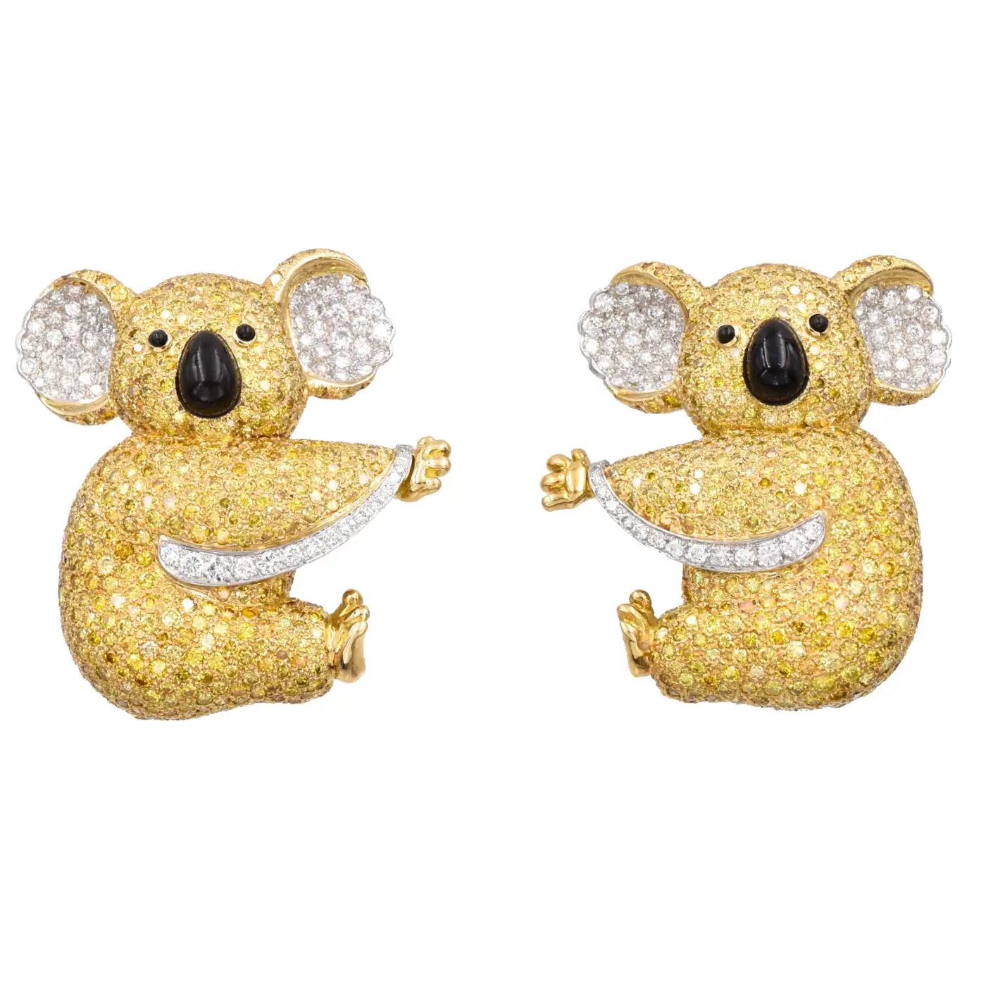 Graff Yellow Diamond Two Koala Bear Detachable Brooch - Image 9