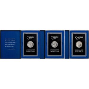 Morgan Silver Dollar 3-Coin Set For Sale (1882-1884-CC, GSA, Box + CoA)