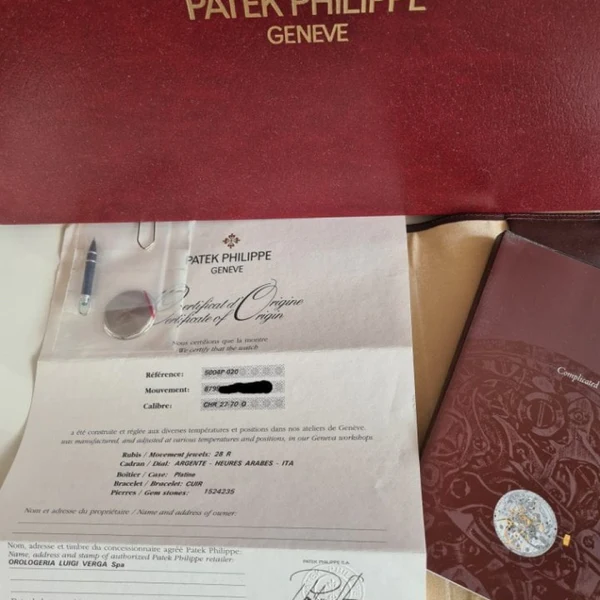 Patek Philippe Perpetual Calendar Chronograph 5004P Perpetual Calendar Chronograph Platinum 100 NEVER USED Full Set - Image 3
