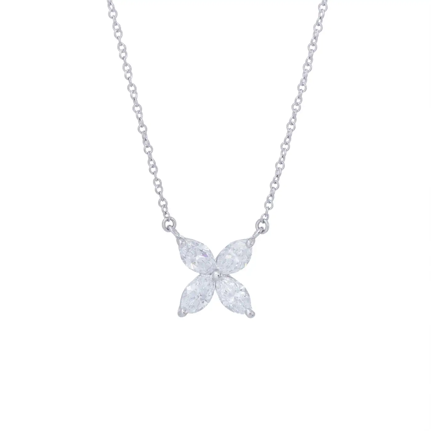 Platinum and Diamond Pendant Necklace, Large Tiffany & Co. Victoria - Image 2
