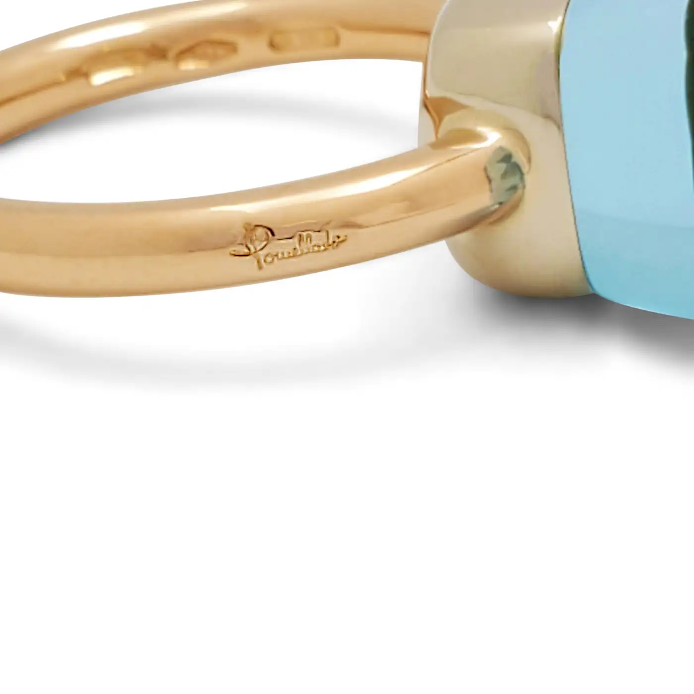 Pomellato Nudo Rose Gold and Blue Topaz Ring - Image 5