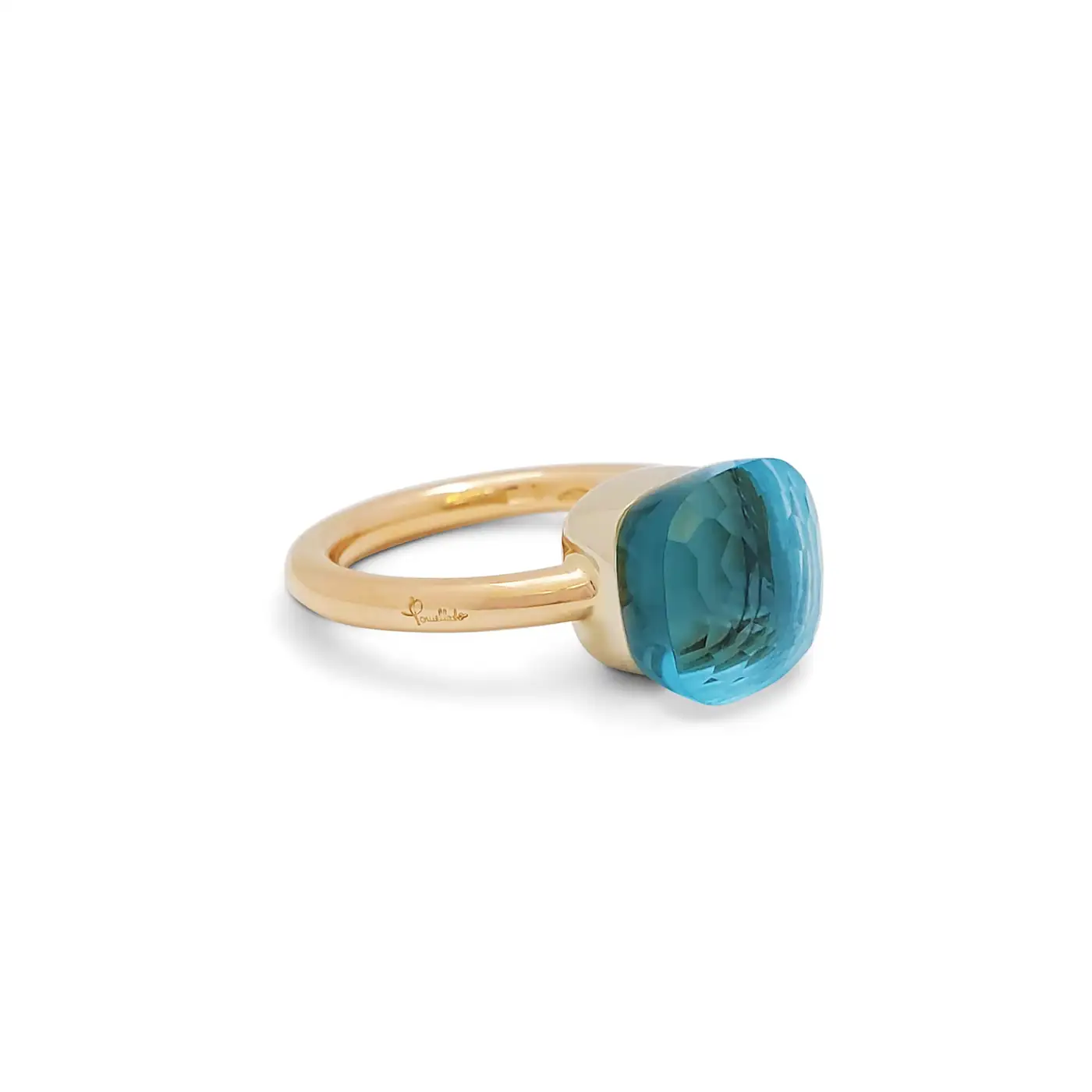 Pomellato Nudo Rose Gold and Blue Topaz Ring - Image 2
