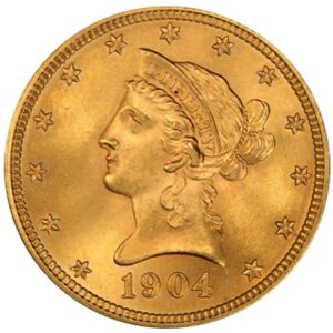 Pre-33 $10 Liberty Gold Eagle Coin (Cleaned)