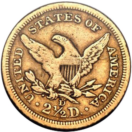 Pre-33 $2.50 Liberty Gold Quarter Eagle Coin (VF) - Image 2