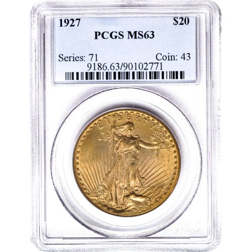 Pre-33 $20 Saint Gaudens Gold Double Eagle Coin MS63 (PCGS or NGC) - Image 3