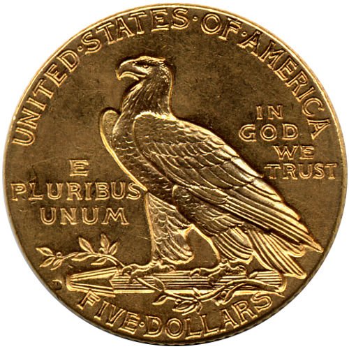 Pre-33 $5 Indian Gold Half Eagle Coin (Cleaned) - Image 2