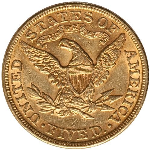Pre-33 $5 Liberty Gold Half Eagle Coin (XF) - Image 2