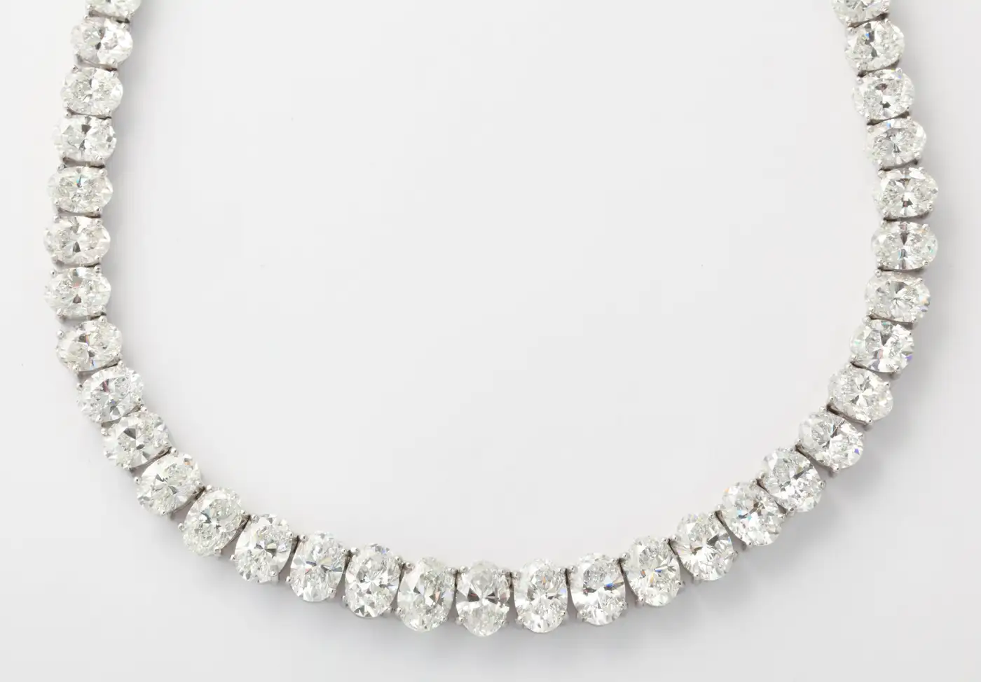 Rare Oval Diamond Platinum Necklace - Image 5