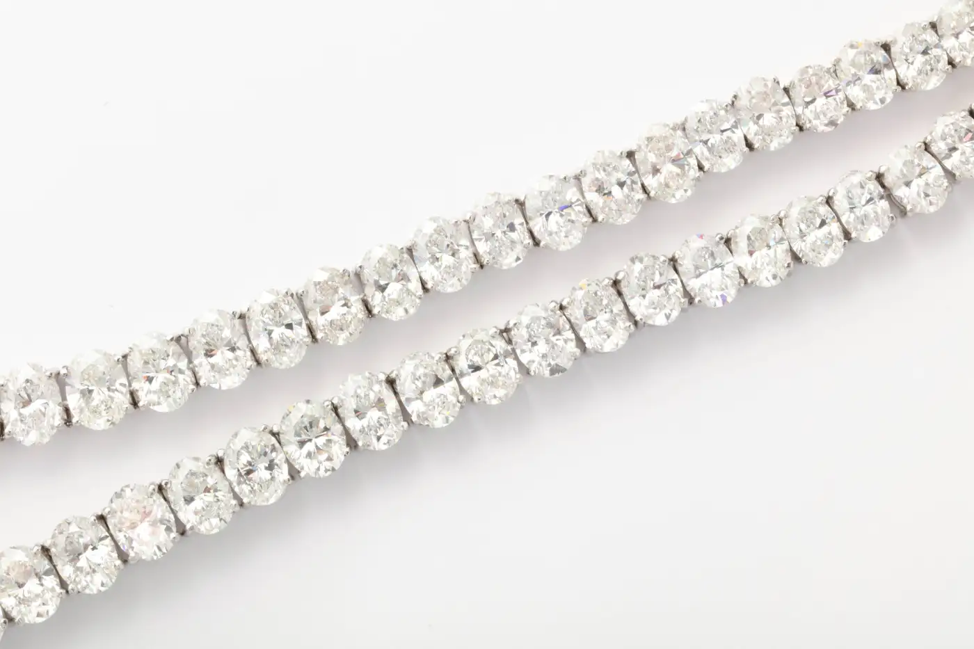 Rare Oval Diamond Platinum Necklace - Image 4