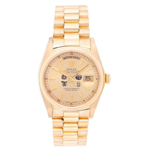 Rolex Day-Date 36 President Day-Date Men's 18k Gold Watch 18038 - Image 3