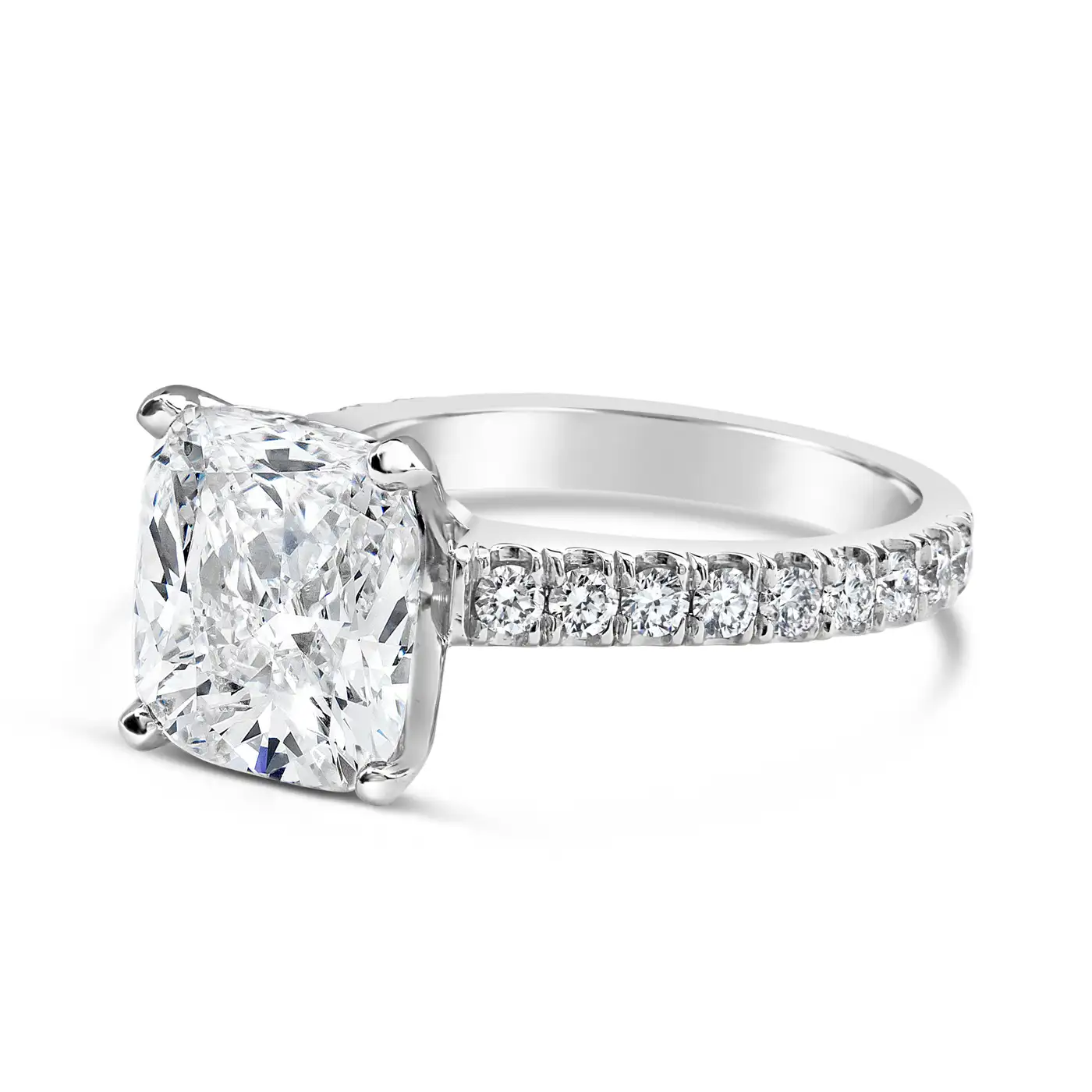 Roman Malakov GIA Certified 3.25 Carats Cushion Cut Diamond Engagement Ring - Image 2