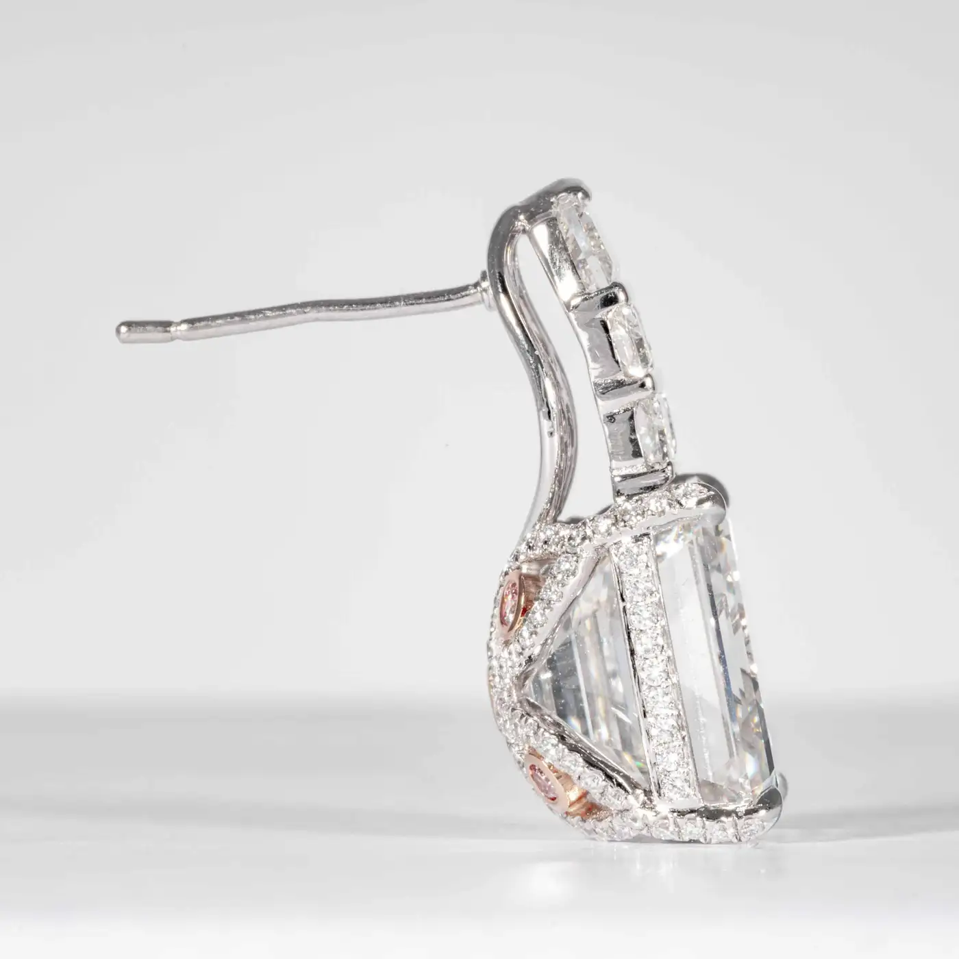 Shreve Crump & Low GIA Certified 18.21 Carat Asscher Cut Diamond Drop Earrings - Image 6