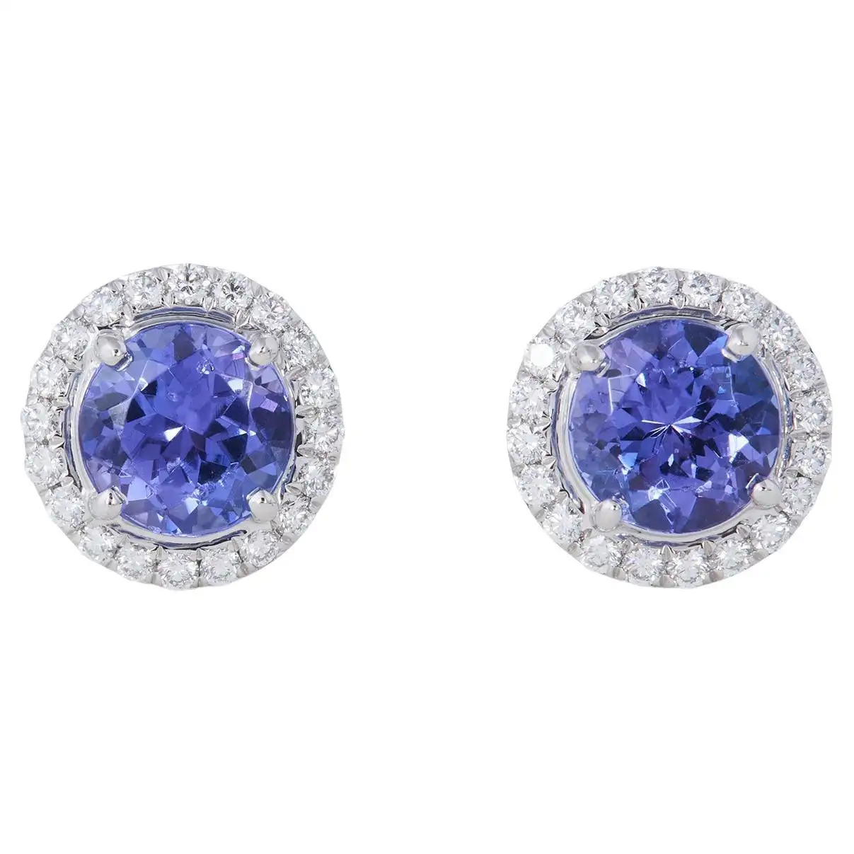 Soleste Platinum Diamond and Tanzanite Earrings Tiffany & Co. - Image 2