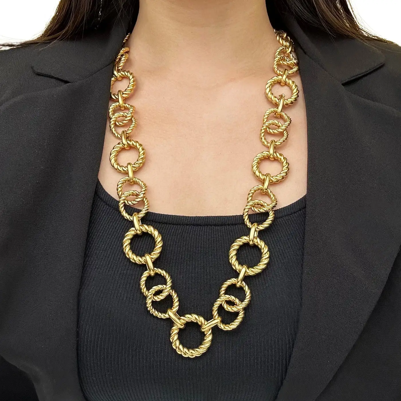 Tiffany & Co. Gold Rope Link Necklace - Image 6