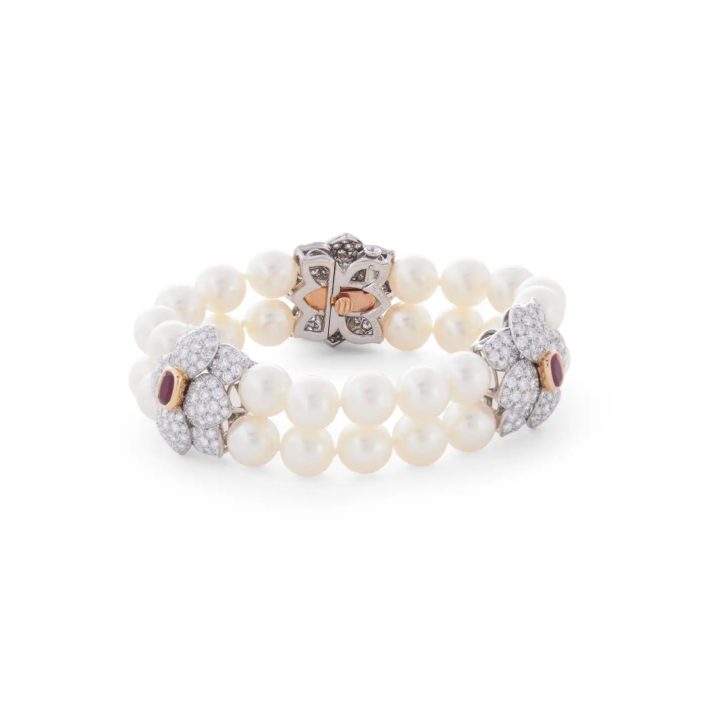 Tiffany & Co. Ruby Pearl and Diamond Bracelet - Image 5