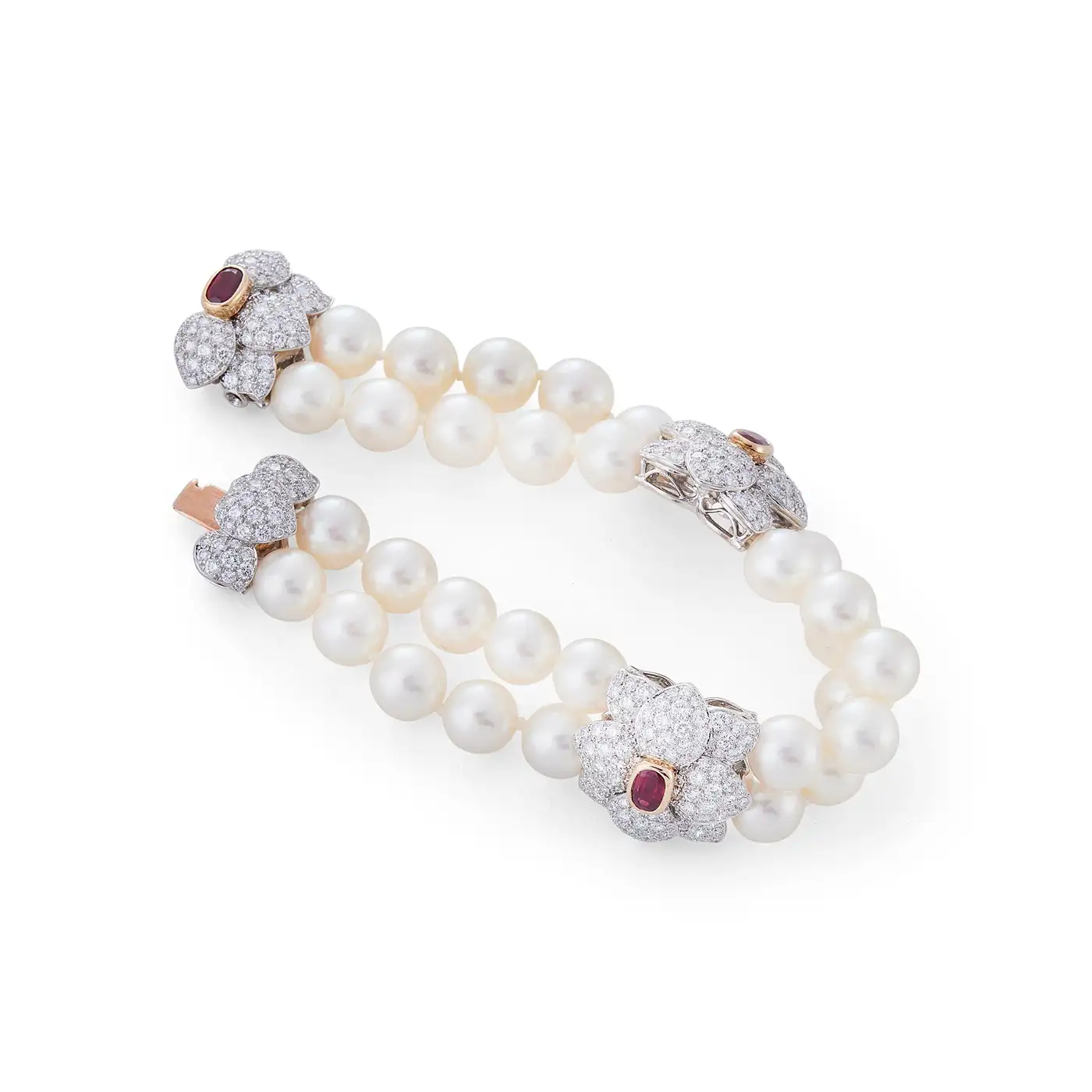 Tiffany & Co. Ruby Pearl and Diamond Bracelet - Image 4