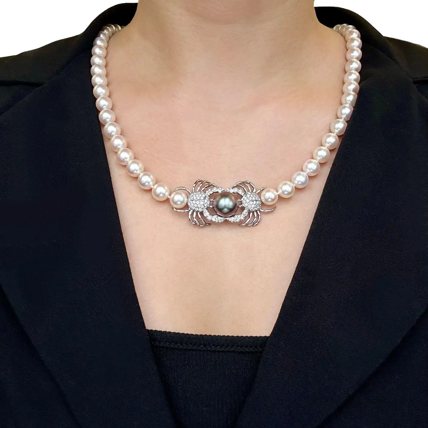 Tiffany & Co. Tahitian Pearl and Diamond Crab Necklace - Image 5