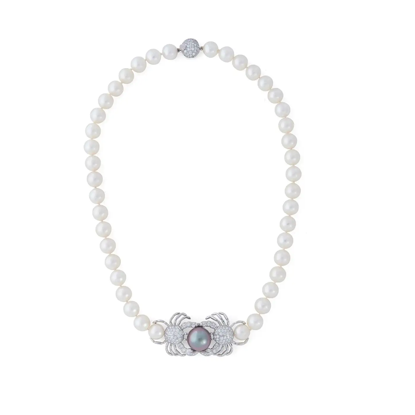 Tiffany & Co. Tahitian Pearl and Diamond Crab Necklace - Image 2